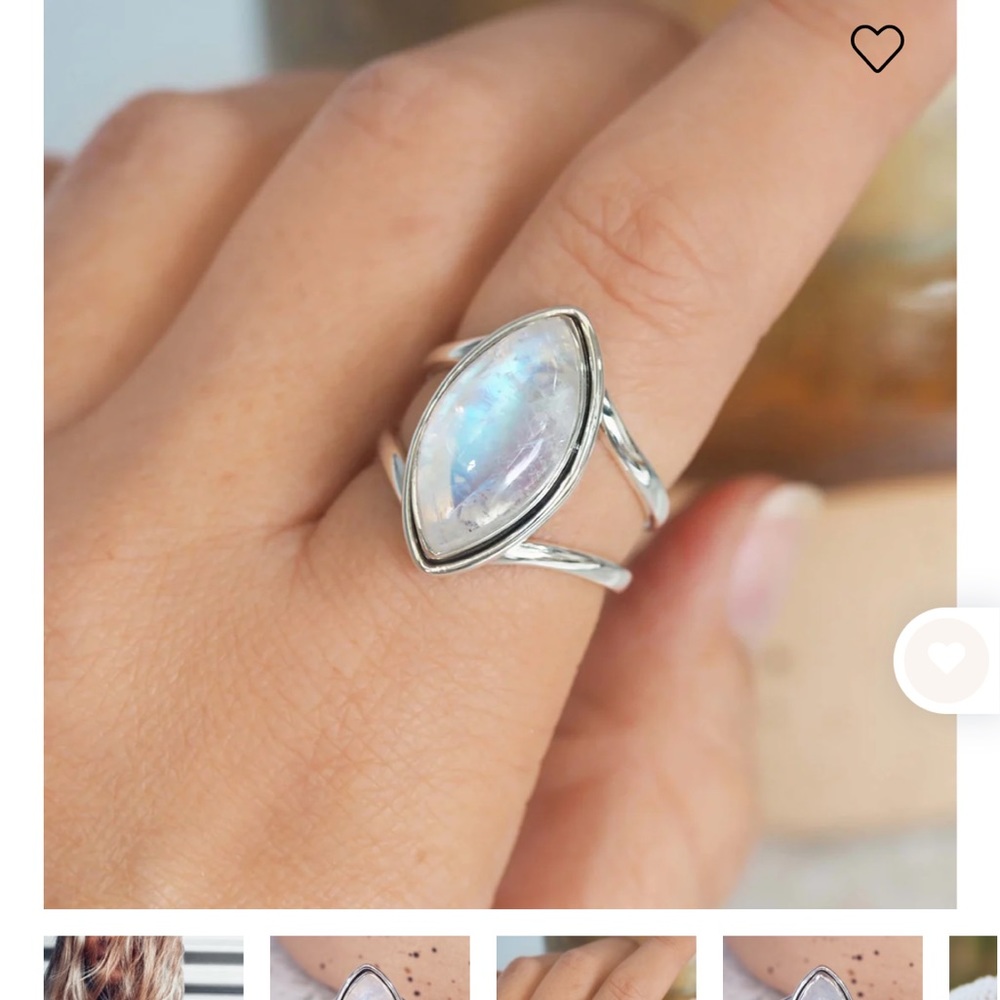 Indie and Harper moonstone ring
